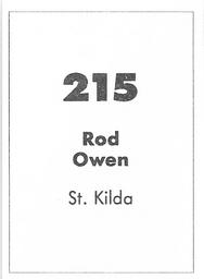 1990 Select AFL Stickers #215 Rod Owen Back